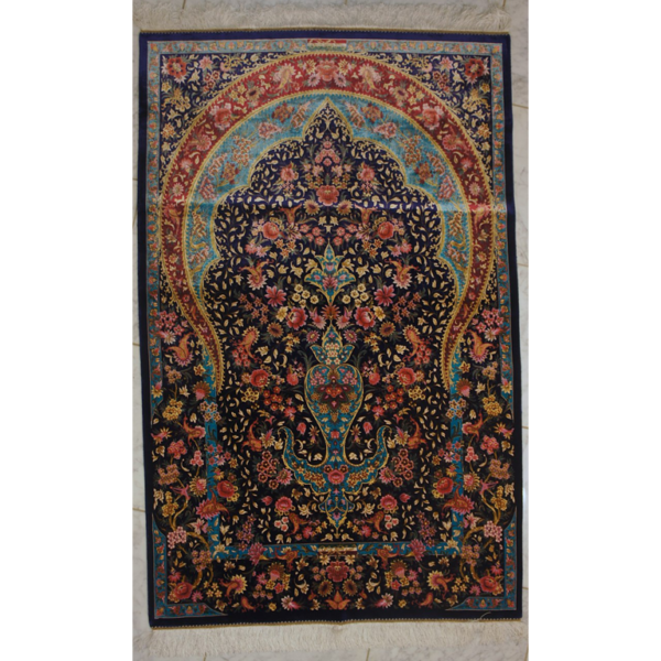 Luxury Persian Silk Prayer Rug - Large Size